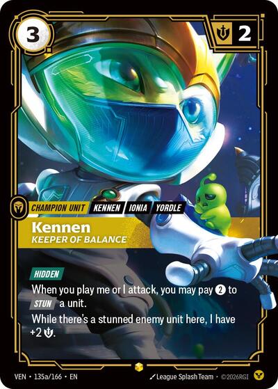 Kennen, Keeper of Balance (Alternate Art) - Vendetta Riftbound spoiler