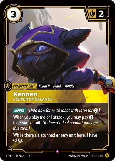 Kennen, Keeper of Balance - Vendetta Riftbound spoiler