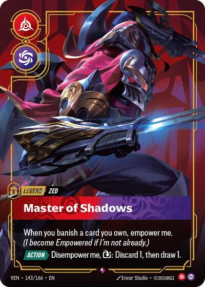 Zed - Master of Shadows - Vendetta Riftbound spoiler