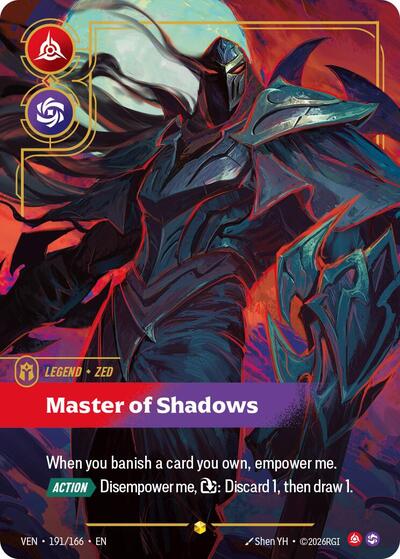 Zed - Master of Shadows (Overnumbered) - Vendetta Riftbound spoiler