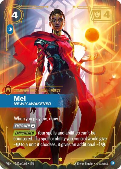 Mel, Newly Awakened (Alternate Art) - Vendetta Riftbound spoiler