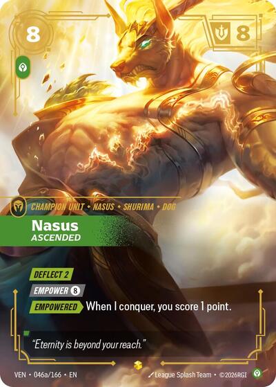Nasus, Ascended (Alternate Art) - Vendetta Riftbound spoiler