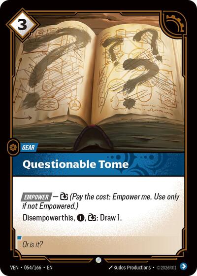 Questionable Tome - Vendetta Riftbound spoiler