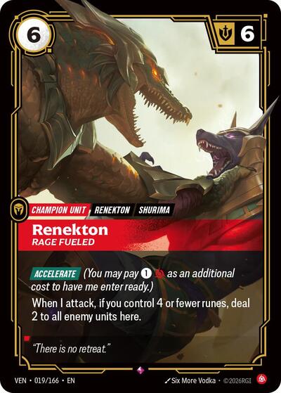Renekton, Rage Fueled - Vendetta Riftbound spoiler