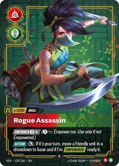Akali - Rogue Assassin - Vendetta Riftbound spoiler
