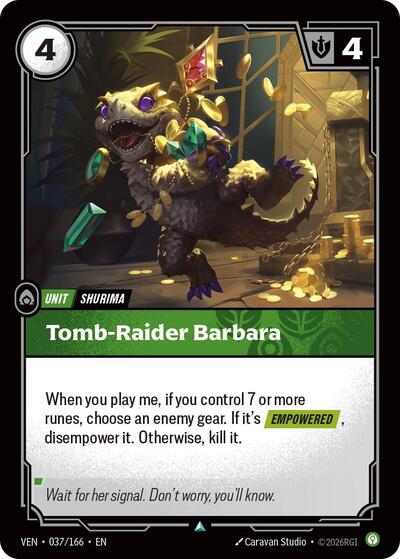 Tomb-Raider Barbara - Vendetta Riftbound spoiler