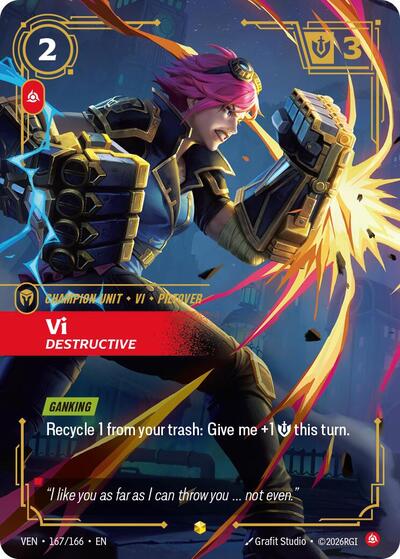 Vi, Destructive - Vendetta Riftbound spoiler