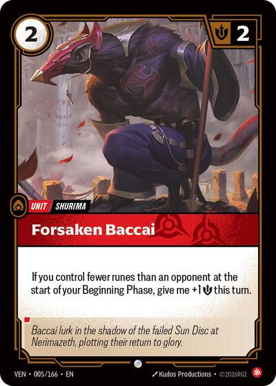 Forsaken Baccai - Vendetta Riftbound spoiler