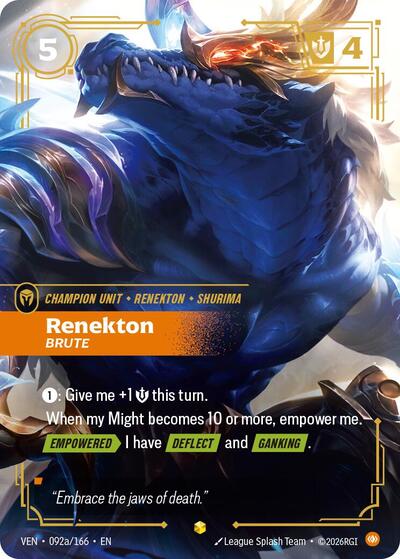 Renekton, Brute (Alternate Art) - Vendetta Riftbound spoiler