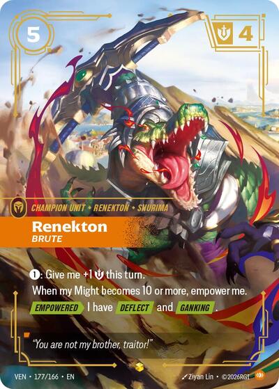 Renekton, Brute (Overnumbered) - Vendetta Riftbound spoiler