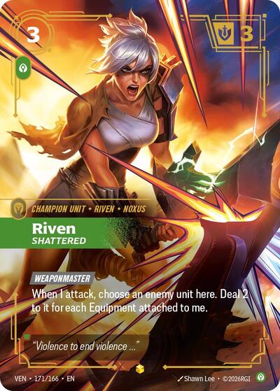 Riven, Shattered (Overnumbered) - Vendetta Riftbound spoiler
