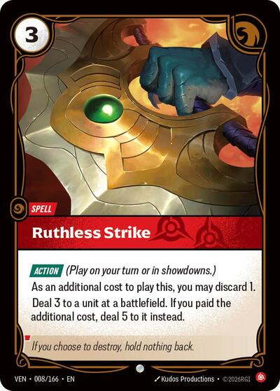 Ruthless Strike - Vendetta Riftbound spoiler