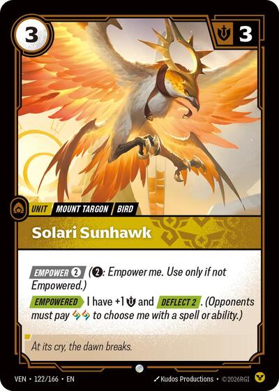 Solari Sunhawk - Vendetta Riftbound spoiler