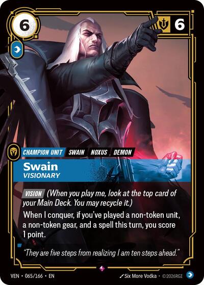 Swain, Visionary - Vendetta Riftbound spoiler