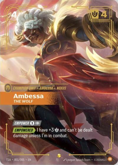 Ambessa, The Wolf (T1 Worlds Champion Player Bundle) - T1 2025 Worlds Champion Bundles Riftbound spoiler
