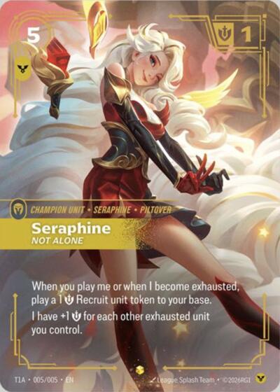 Seraphine, Not Alone (T1 Worlds Champion Player Bundle) - T1 2025 Worlds Champion Bundles Riftbound spoiler