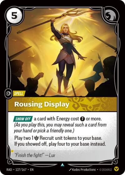 Rousing Display - Radiance Riftbound spoiler