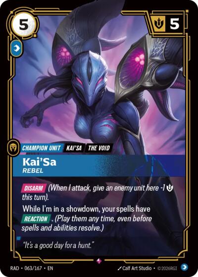 Kai'Sa, Rebel - Radiance Riftbound spoiler