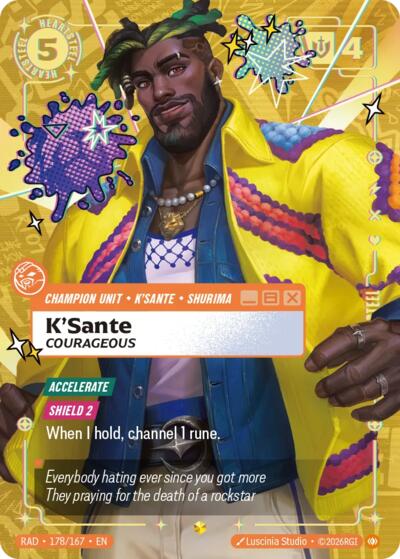 K'Sante, Courageous (Showcase) - Radiance Riftbound spoiler