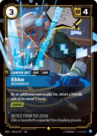 Ekko, Ingenious (Alternate Art) - Radiance Riftbound spoiler