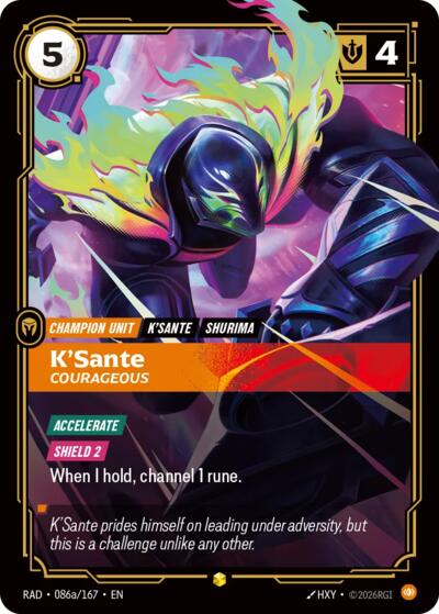 K'Sante, Courageous (Alternate Art) - Radiance Riftbound spoiler