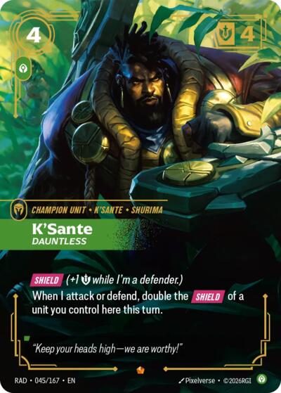 K'Sante, Dauntless - Radiance Riftbound spoiler