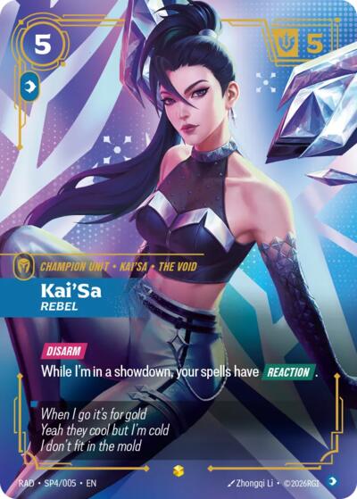 Kai'Sa, Rebel (SP) - Radiance Riftbound spoiler