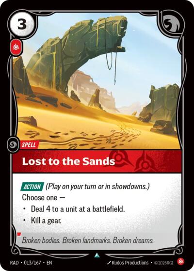 Lost to the Sands - Radiance Riftbound spoiler