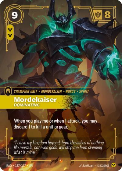 Mordekaiser, Dominating - Radiance Riftbound spoiler