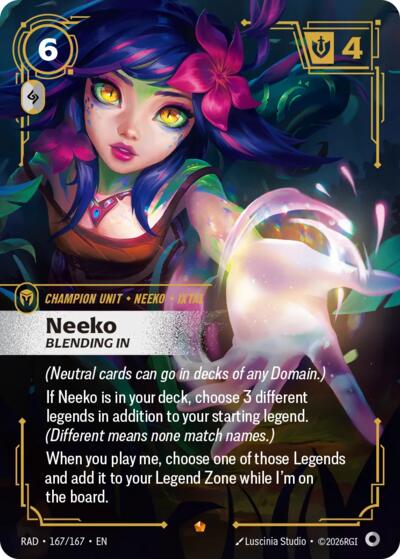 Neeko, Bleeding In - Radiance Riftbound spoiler