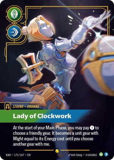 Orianna, Lady of Clockwork (Overnumbered) - Radiance Riftbound spoiler