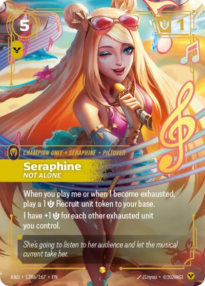 Seraphine, Not Alone (Alternate Art) - Radiance Riftbound spoiler