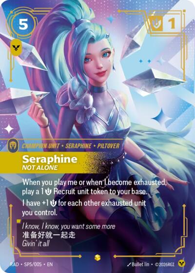 Seraphine, Not Alone (SP) - Radiance Riftbound spoiler