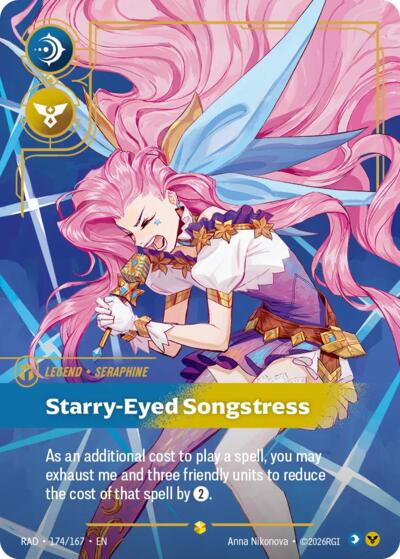 Seraphine, Starry-Eyed Songstress (Overnumbered) - Radiance Riftbound spoiler