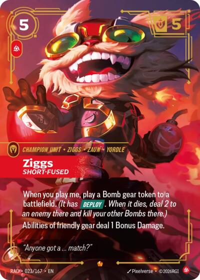 Ziggs, Short-Fused - Radiance Riftbound spoiler