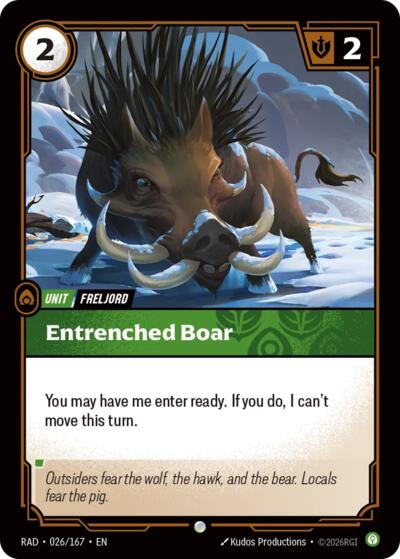 Entrenched Boar