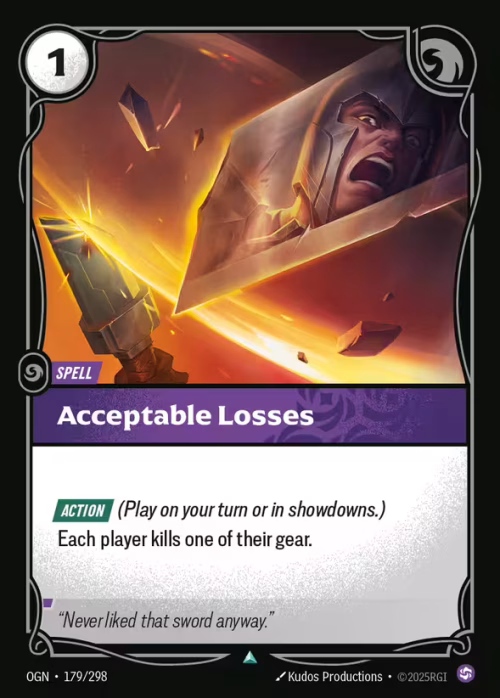 Acceptable Losses - Origins Riftbound spoiler