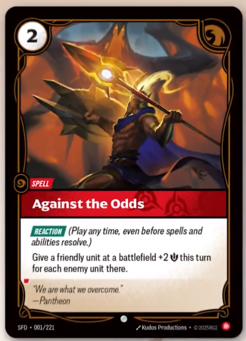 Against the Odds - Spiritforged Riftbound spoiler
