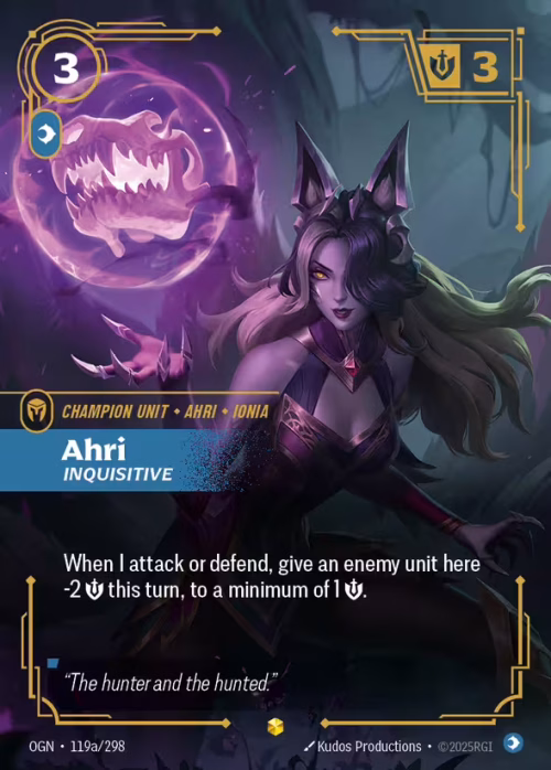 Ahri, Inquisitive 2 - Origins Riftbound spoiler