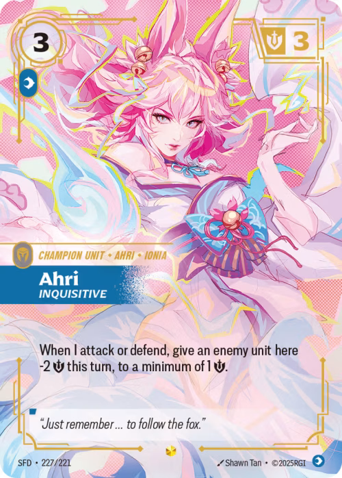 Ahri, Inquisitive 4 - Spiritforged Riftbound spoiler