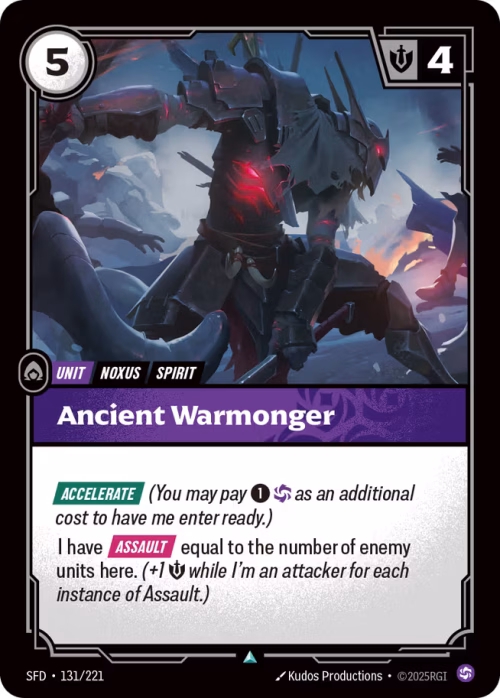 Ancient Warmonger - Spiritforged Riftbound spoiler