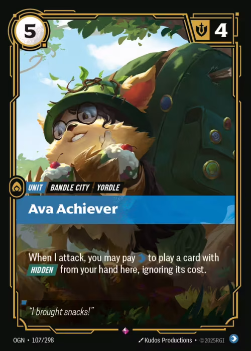 Ava Achiever - Origins Riftbound spoiler
