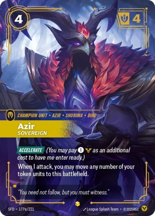 Azir, Sovereign 2 - Spiritforged Riftbound spoiler