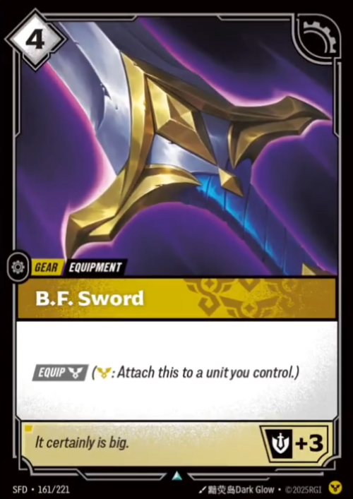 B.F. Sword - Spiritforged Riftbound spoiler