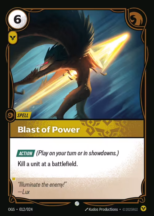 Blast of Power - Proving Grounds Riftbound spoiler