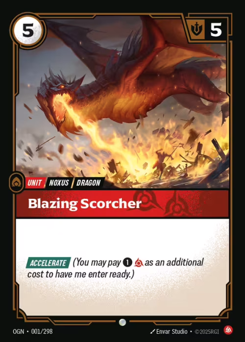Blazing Scorcher - Origins Riftbound spoiler