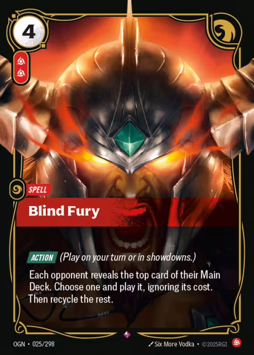 Blind Fury - Origins Riftbound spoiler