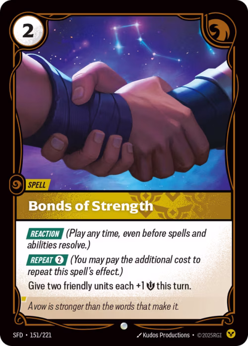 Bonds of Strength - Spiritforged Riftbound spoiler