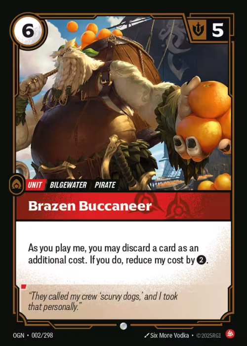 Brazen Buccaneer - Origins Riftbound spoiler