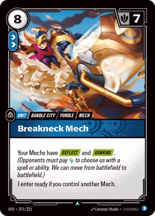 Breakneck Mech - Spiritforged Riftbound spoiler